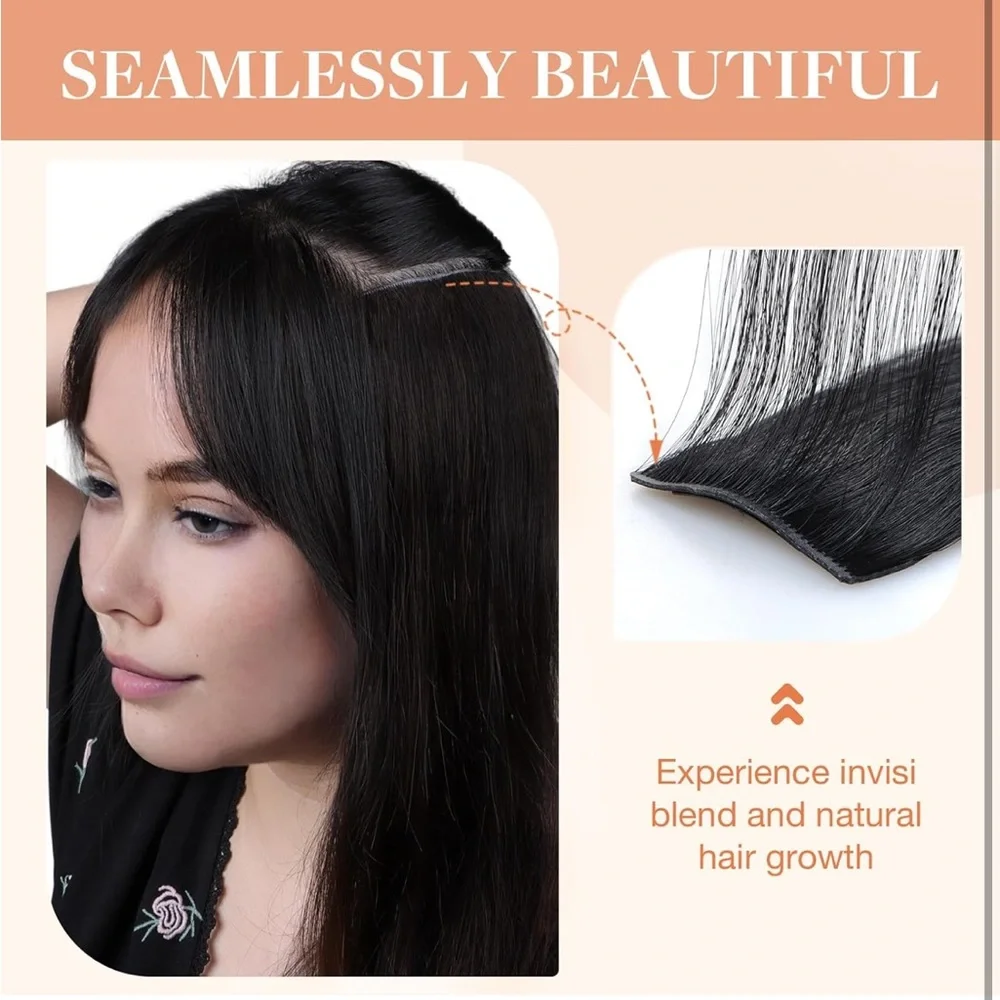 Goo Goo Natural Black Remy Human Hair Seamless 16” Clip In Hair Extensions